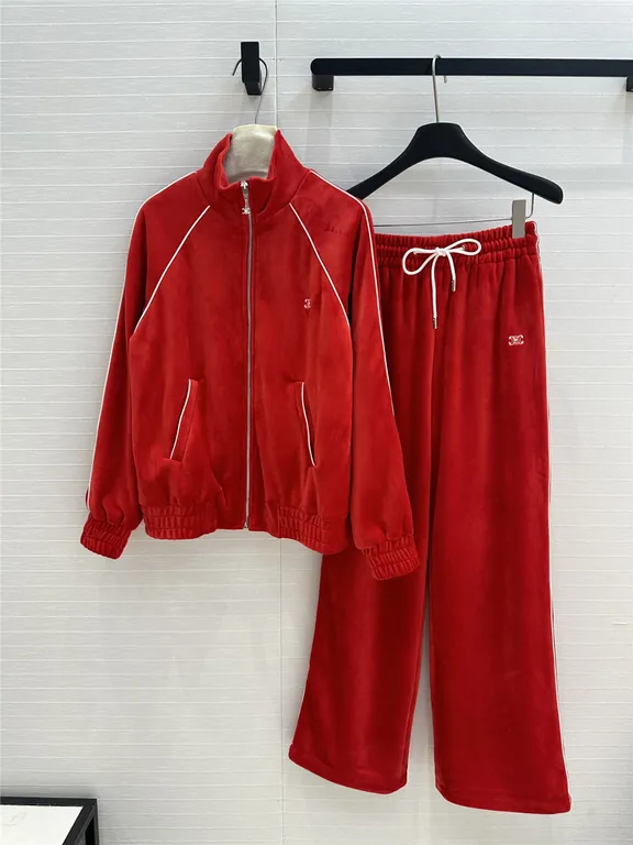 Celine Preppy Velvet Tracksuit